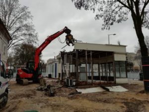 Démolition mécanique Kiosque Promenades Reims