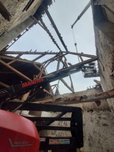 Démolition d'une grange instable à Villedommange